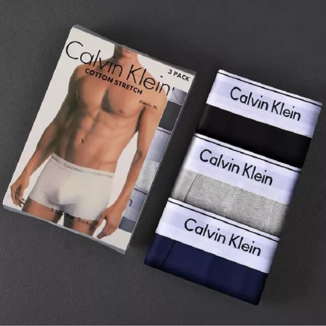 Calvin Klein Boxer Pantaloncini Uomo CK Trunks Intimo Confezione da 3 Fit classico 3