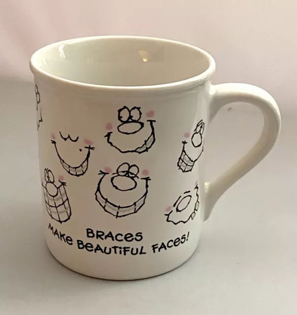 HALLMARK Mug Mates 1985 BRACES MAKE BEAUTIFUL FACES Coffee Mug Tea Cup