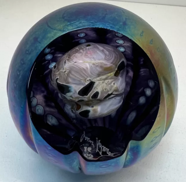 Glass Eye Studio Celestial Series Juno Asteroid 3"  Paperweight Iridescent, Al-5