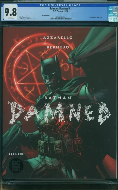 Batman Damned #1 Jim Lee Variant CGC 9.8 2018 DC (1st Black Label DC Title)