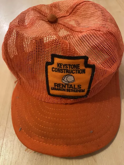 Keystone Construction  PA 🔨 Mesh Snapback Truckers Cap; Patch; Louisville Mfg.