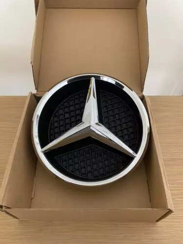 FRONT GRILLE CHROME STAR BADGE &BASE fit MERCEDES A,C,B,GLA,GLK,CLA,CLS,ML,E,SLK