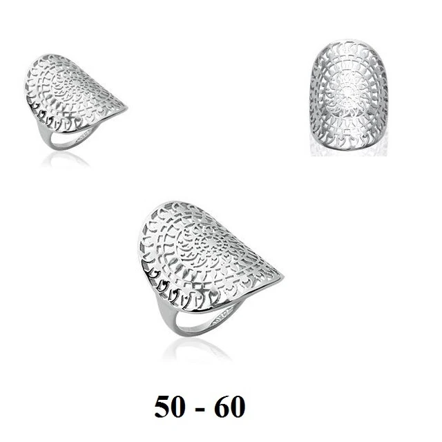 Bague Argent 925 Cleor Vintage - Taille 54, Chevalière Ornement Filigrane, Parfait état