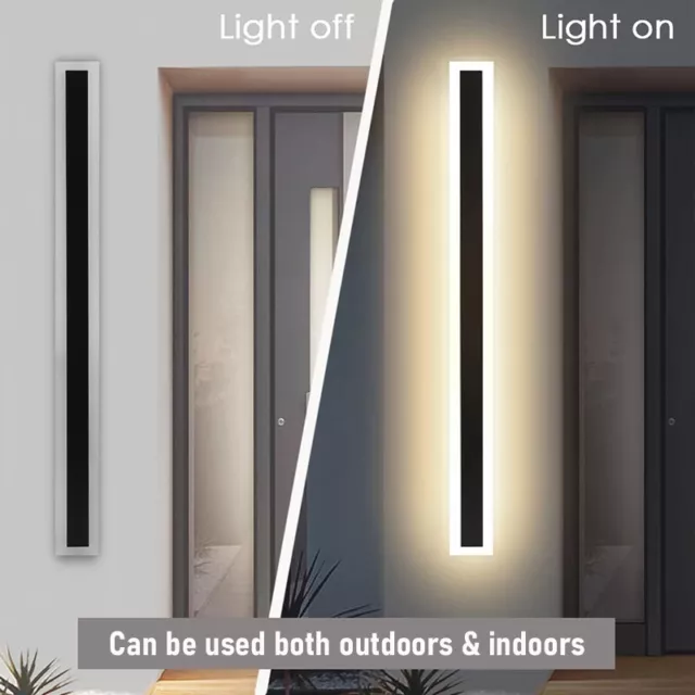 Modern LED Wall Light Sconce Waterproof Outdoor Lamp Exterior Lights Long Strip 3