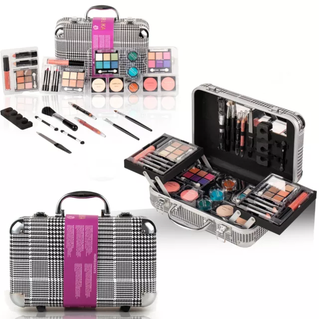 Professional Mixed Beauty Makeup Kit Cosmetic Case Brushes Set Eyeshadow Palette