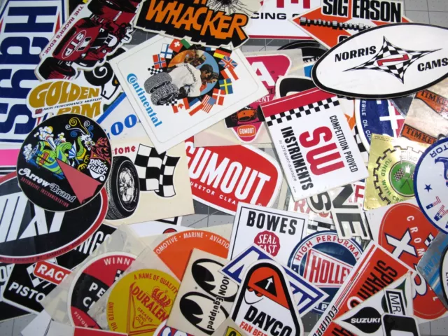 vtg 1960s 1970s Auto Racing sticker - Clevite National Eliminator Holley Buco +