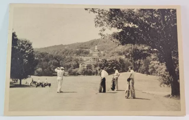 1940 Postcard On The Golf Course The Homestead Hot Springs Virginia ~Pb210