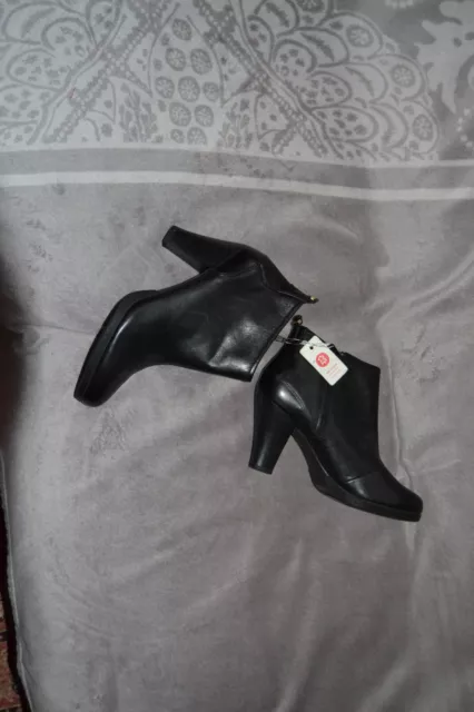 sexy bottes bottines noir en cuir de veau femme ESPRIT taille 41 Zaza2cats