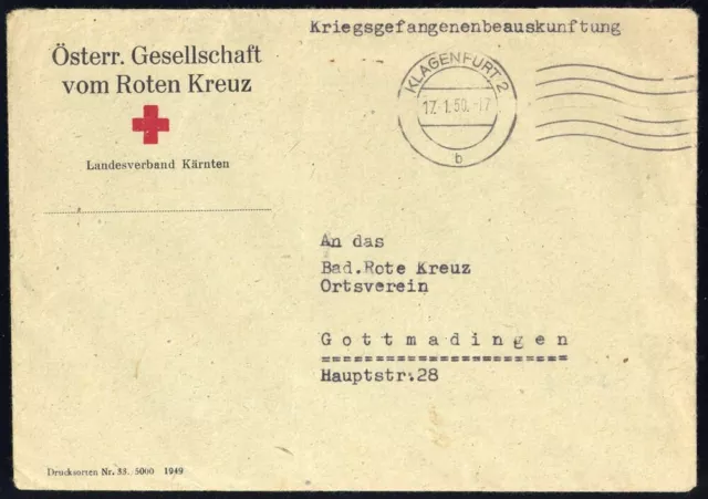 1950, Int.Organisationen,Rotes Kreuz,, Brief - 1717112