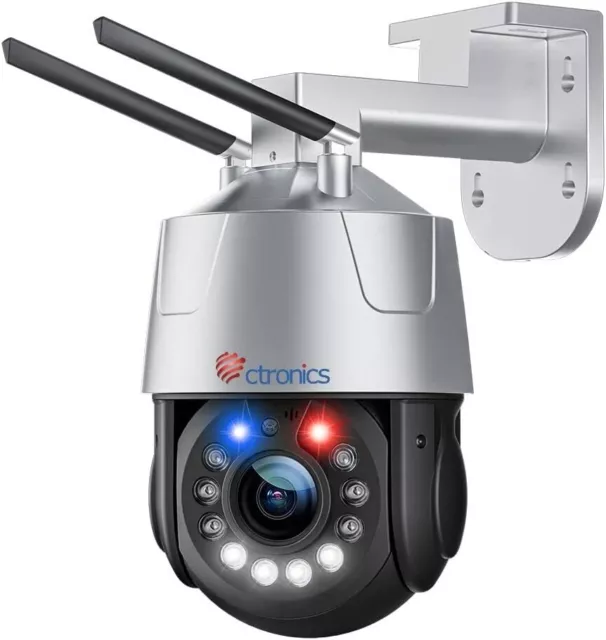 CTRONICS 30X ZOOM Optique 5MP Caméra Surveillance WiFi Exterieure