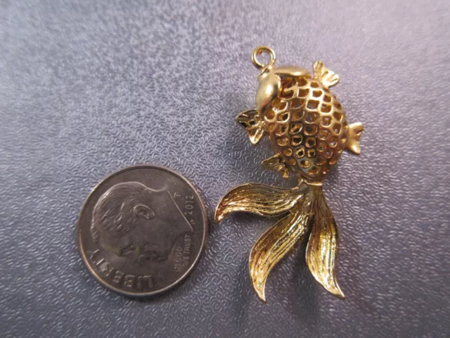 Oriental Goldfish Gold Plated Pendant 2