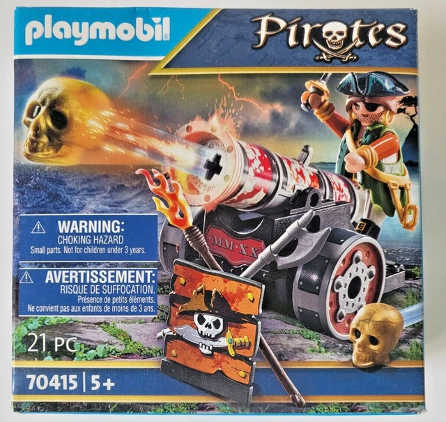 Playmobil Pirates 4802 pas cher, Pirate fantôme et coquillage à canon Playmobil Pirates 4802 pas cher, Pirate fantôme et coquillage à canon