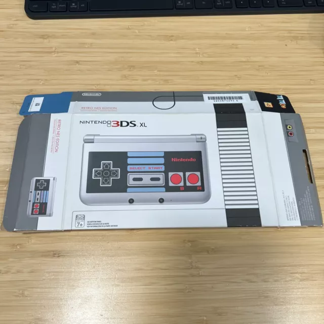 Nintendo 3DS XL **BOX ONLY** RETRO NES SILVER GRAY Limited Edition Console