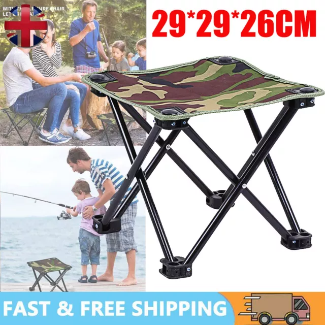 Mini Portable Folding Chair Outdoor Fishing Camping Picnic Travel Beach Seat UK