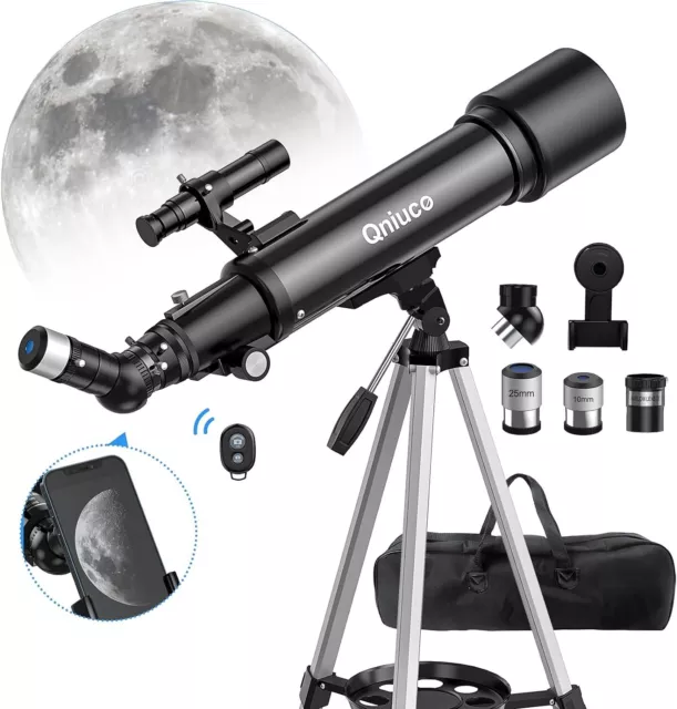 Telescopio Astronomico HD per Bambini Adulti 70 Mm Apertura 600Mm con accessori