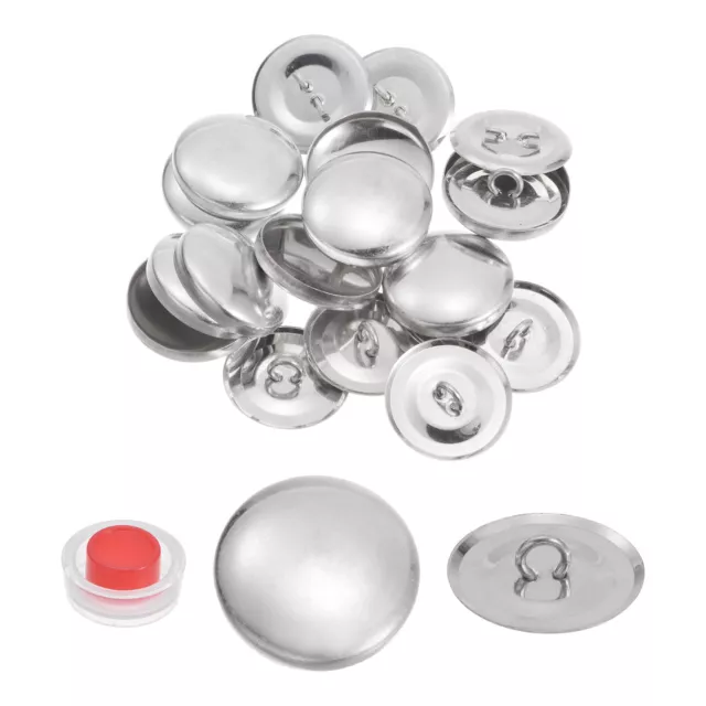 10 Sets Self Cover Button Kit 23mm Aluminum Button with Tools