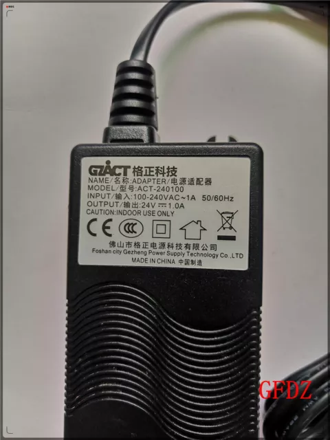 Original GZACT ACT-240100 Adapter 24V 1A Power Supply Charger