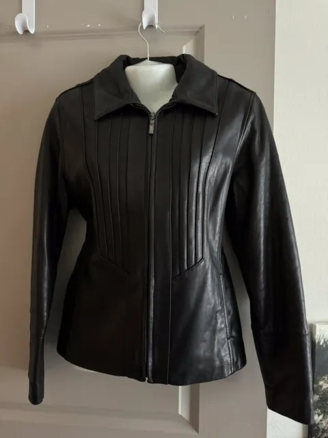 Avanti New York Womens Black Buttery Soft Leather Jacket - Medium - EUC