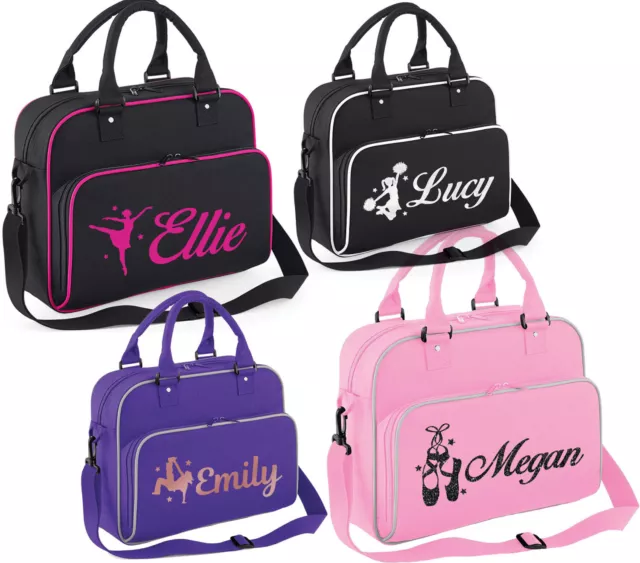 Personalised Dance Bag Kids Girls Gymnastics Childrens Glitter Ballet Case