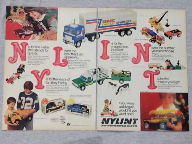 1978 Magazine Advertisement Page Nylint Steel Toy Trucks 910 Cadet GMC Print Ad