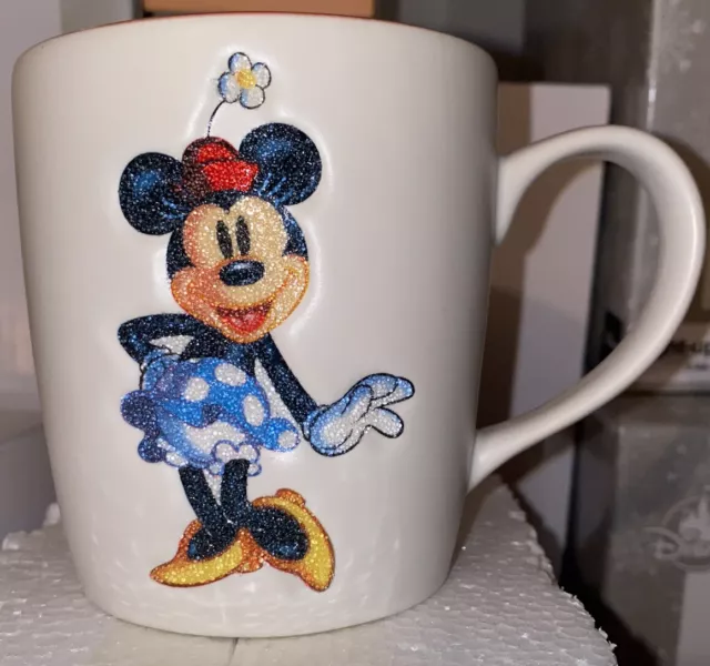 Mug Cup Tasse MINNIE MOUSE BEADS Disneyland Paris Disney Pailleté