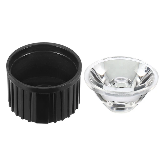 8 Set 20mm 20 Degree Acrylic Optical LED Lens with Black Holder for LED Light