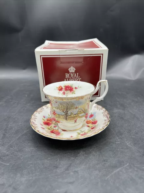 Vintage "Royal Albert" Bone China 'Four Seasons' Winter Cup & Saucer