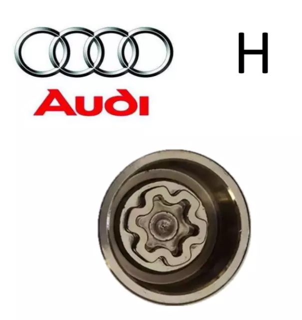 Audi New Locking Wheel Nut Key Letter H, Code 808