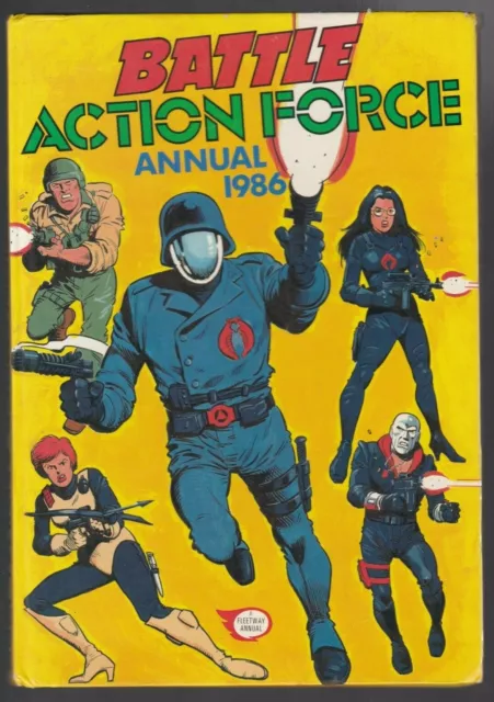 RARE VINTAGE BATTLE ACTION FORCE ANNUAL Hardcover Comic 1986 VF- 7.5