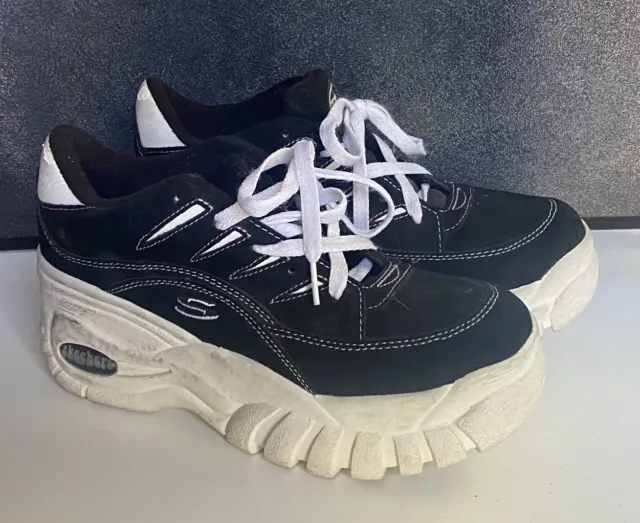 90s Skechers Platform Sneakers 90s Casual/dressy Club Blue Steel, White  Laces Bumper Toe, Y2K Pop Star Trend Size 8 Womens - Etsy Finland