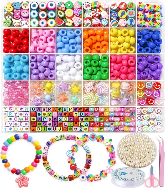 Montosun Bead Bracelet Making Kit, Friendship Bracelets Making Beads Kit, Pony B