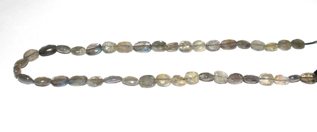 13 " 1 Lose Strand Natürlich Blau Labradorite Edelstein 7-10mm Mani Perlen