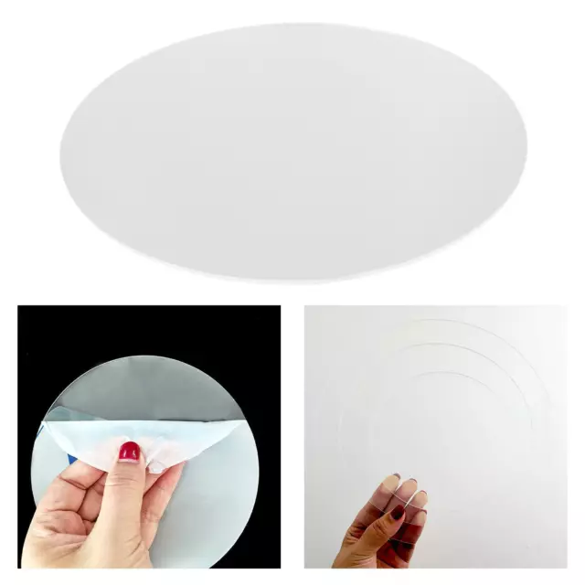 Personnalisé Gâteau Carte 15.2to27.9cm Acrylique Transparent Rond Disque  Message