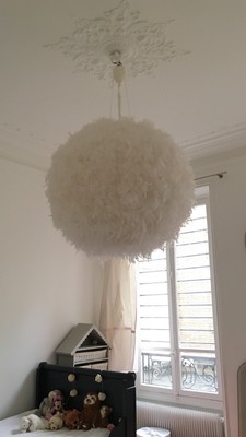 Suspension Blanche En Plumes Xxl Neuve Chambre Bebe Fille Eur 300 00 Picclick Fr