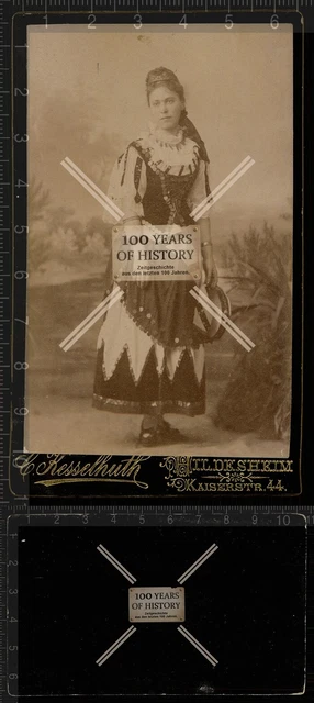 Orig. CDV Kabinettfoto Portrait Porträt Frau