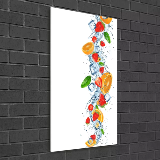 Decoración Imagen Pintura Moderna Arte De La Pared 50x100 Fruta y hielo