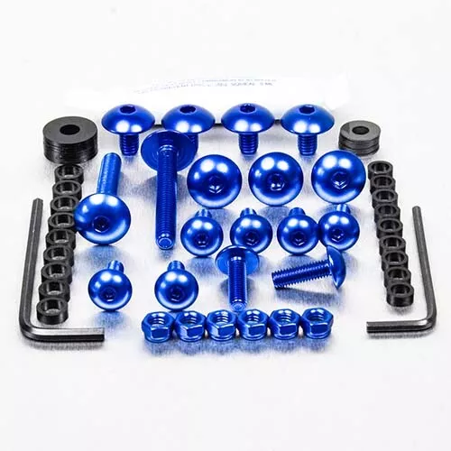 Aluminium Fairing/Trim Bolt Kit Kawasaki W800 FKA236 Blue | Pro-Bolt