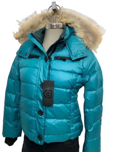Andrew Marc Childrens Winter Jacket Teal Hypoallergenic Down Kids Size 14 (L)