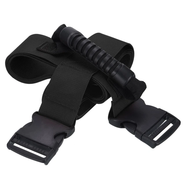 Carrying Strap with Handle, Cross Style Adjustable Nylon Belt, Black