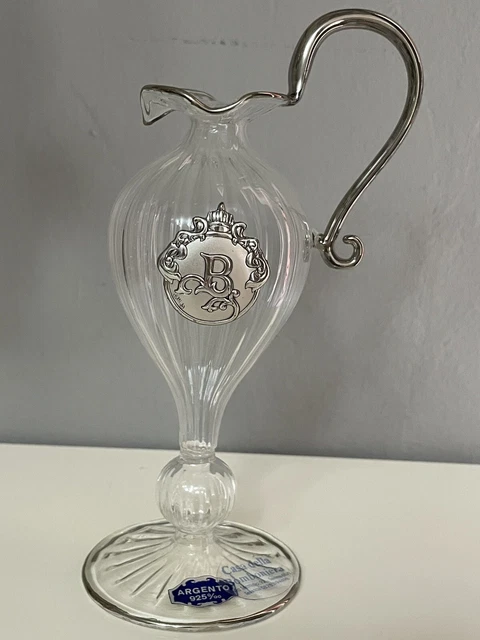 Anfora Cristallo La Placca In Argento 925 Raro