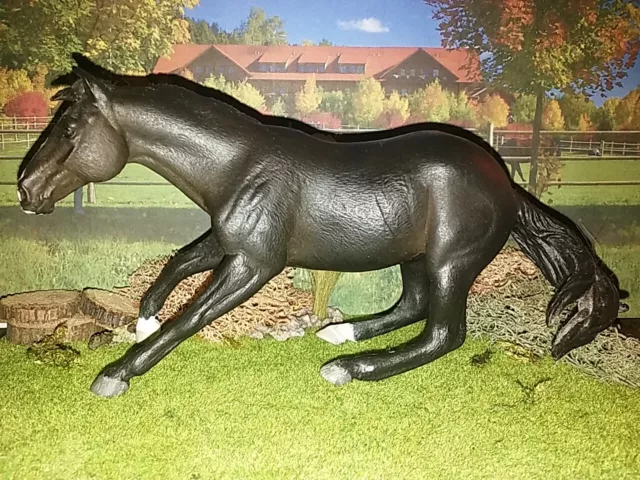 Modellpferd Collecta Quarter Horse, Rappe, Collecta QH repainted