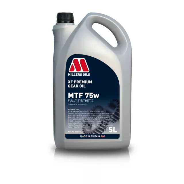 Millers Oils XF Premium MTF 75w Fully Synthetic Transmission Oil - 5 Litres