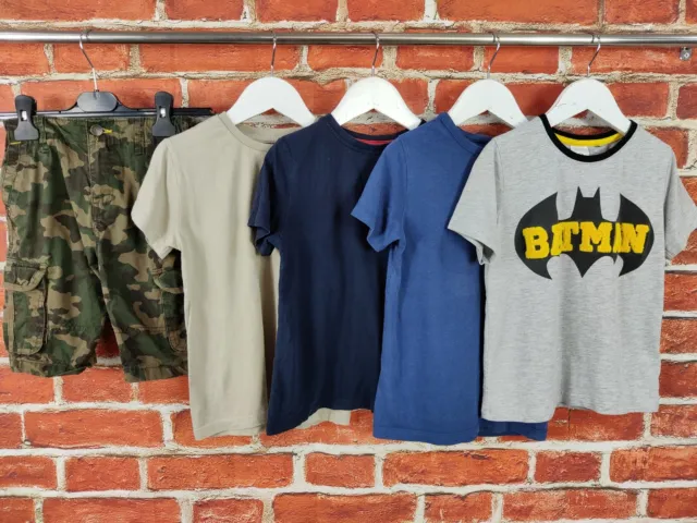 Boys Bundle Age 5-6 Years John Lewis Next Camo Cargo Shorts T-Shirt Batman 116Cm