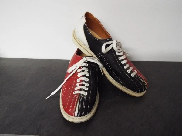 Leather Ten Pin Slider Sole Bowling Shoes AMF Mod Retro Northern Soul UK 7 / 40