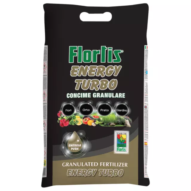 FLORTIS Abono Energy Turbo Universal Granular 4KG Plantas Flores Jardín