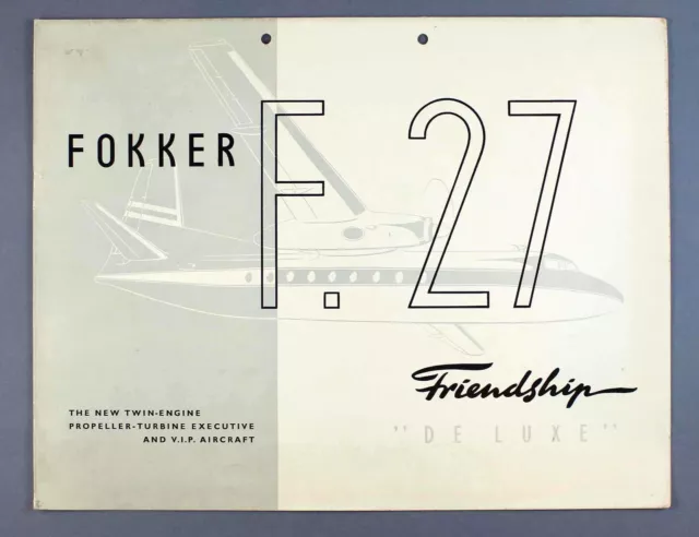 F.27 Fokker Friendship Executive Deluxe Manufacturers Sales Brochure Cutaway 2