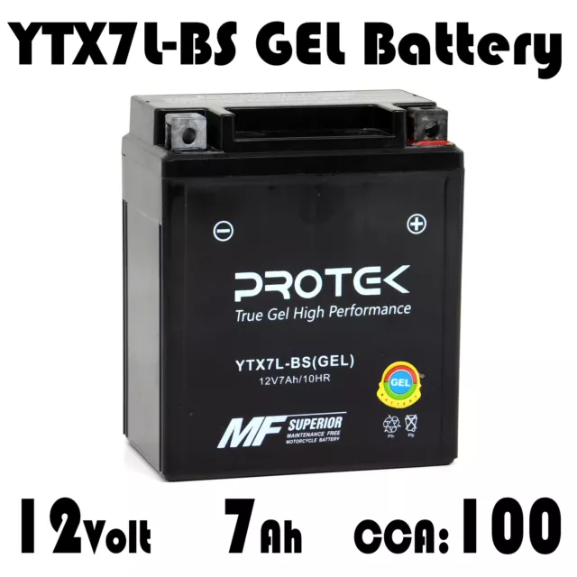YTX7L-BS YTZ8V 12V 7Ah GEL Battery for 1995-2007 Kawasaki Ninja EX250 KL KLX 250