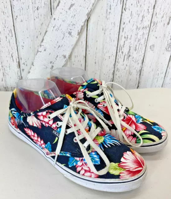 Vans Womens Tropical Hawaiian Floral Print Shoes Sneakers Slip On Size 8