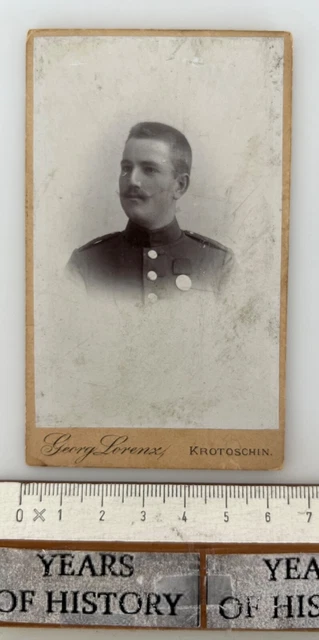 CDV Foto photo Soldat Portrait 1905-18 Atelier Georg Lorenz Krotoschin