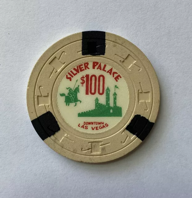 Silver Palace  $100 Casino Chip Las Vegas Nevada Vintage